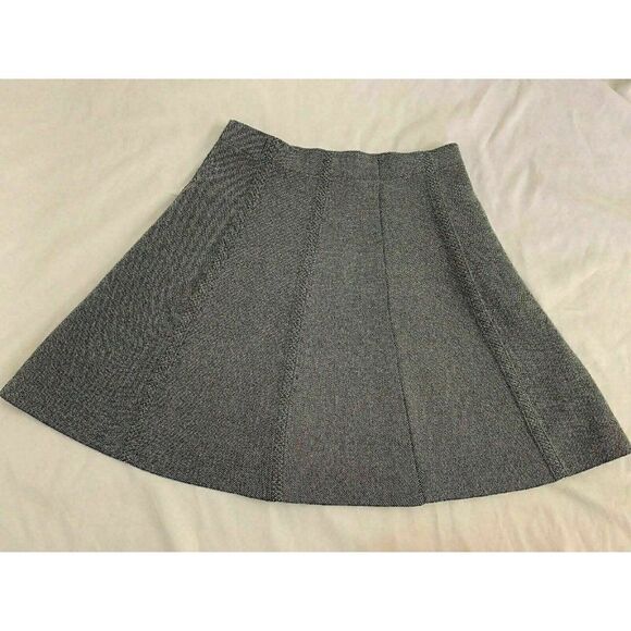 Zara Womens Black White Fit Flare High Waist Mini Skirt Small - Picture 4 of 5